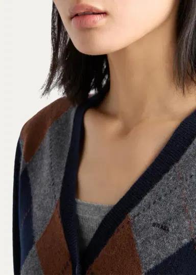 Prada Argyle Cashmere Sweater | Thumbnail 5