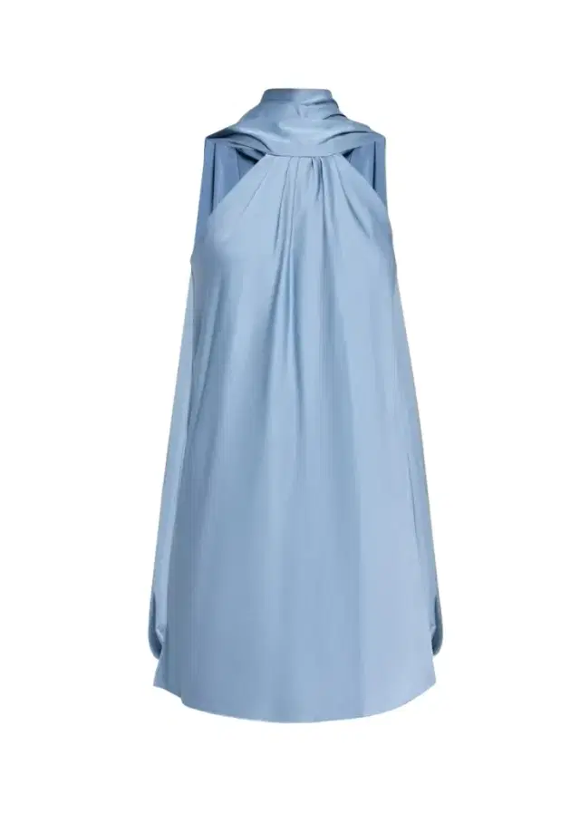 Simkhai Satin Mock Turtleneck Sleeveless Mini Dress