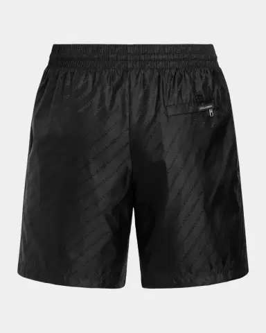 Dolce & Gabbana Men's All-Over Logo Nylon Swim Trunks | Thumbnail 2