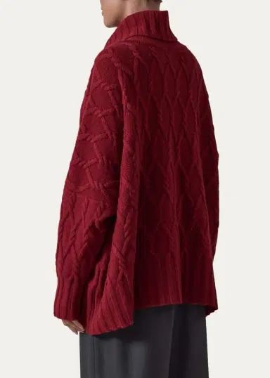 Eskandar Roll Neck Sweater - Mid Plus Length | Thumbnail 3