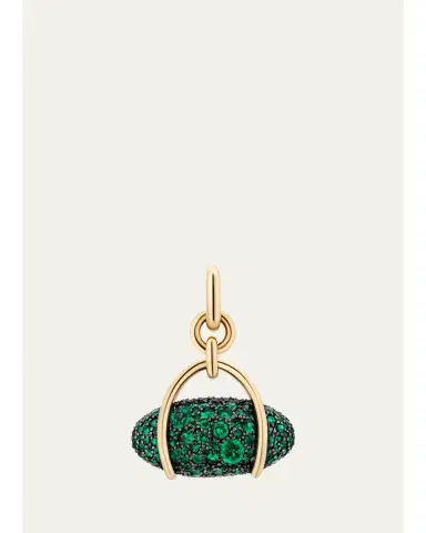 Mason and Books 14K Large Vice Pendant with Emeralds | Thumbnail 1