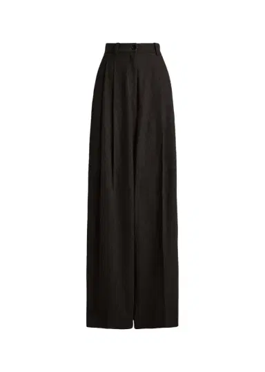 Ralph Lauren Collection Clarice Wool Herringbone Wide-Leg Pants | Thumbnail 1