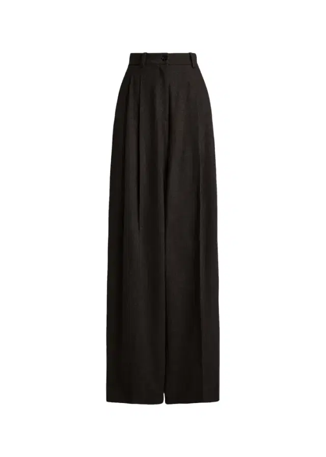 Ralph Lauren Collection Clarice Wool Herringbone Wide-Leg Pants