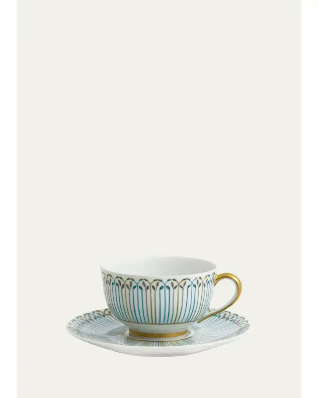 Haviland & Parlon Jardin Teacup & Saucer Set