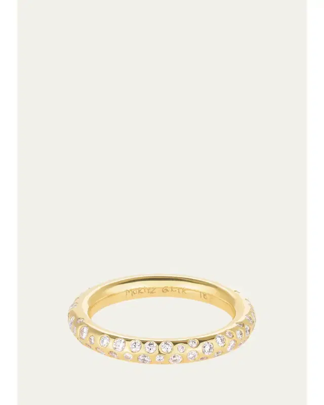 MORITZ GLIK 18K Yellow Gold Circo Gala Band with Diamonds
