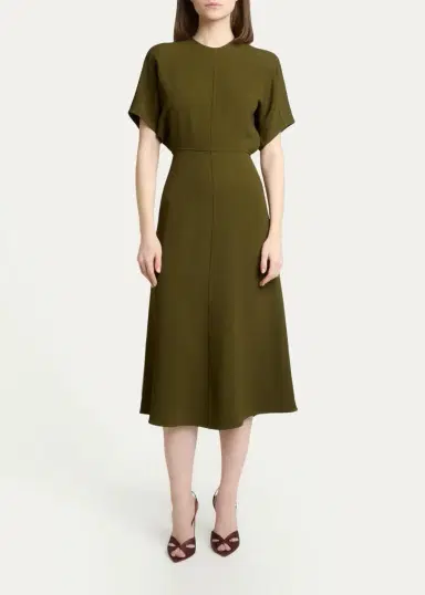 Victoria Beckham Eleanor A-Line Midi Dress | Thumbnail 2