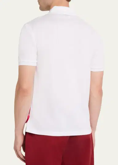 Thom Browne Heather Polo Shirt with Striped Pocket | Thumbnail 3 Thom Browne Heather Polo Shirt with Striped Pocket | Thumbnail 3