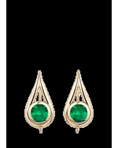 Mason and Books 14K Lasso Drop Earrings with Emeralds | Thumbnail 2