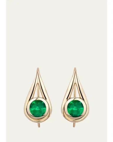 Mason and Books 14K Lasso Drop Earrings with Emeralds | Thumbnail 1