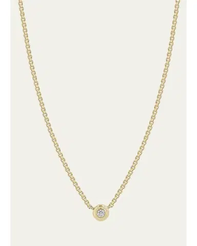 Zoë Chicco 14K Apron Bezel-Set Diamond Necklace | Thumbnail 1