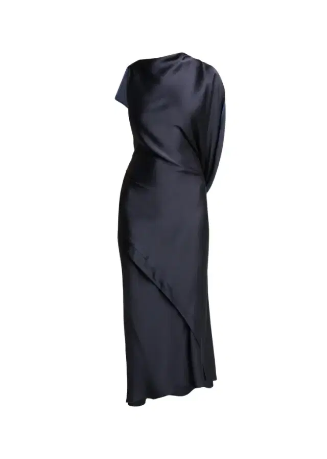 Kyra Satin Asymmetric Midi Dress Kyra Satin Asymmetric Midi Dress
