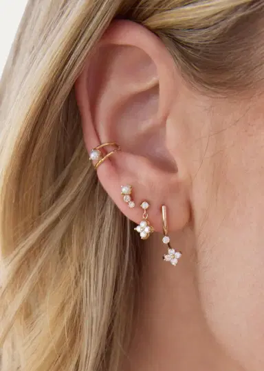 Zoë Chicco 14K Diamond Quad Drop Earring, Single | Thumbnail 2