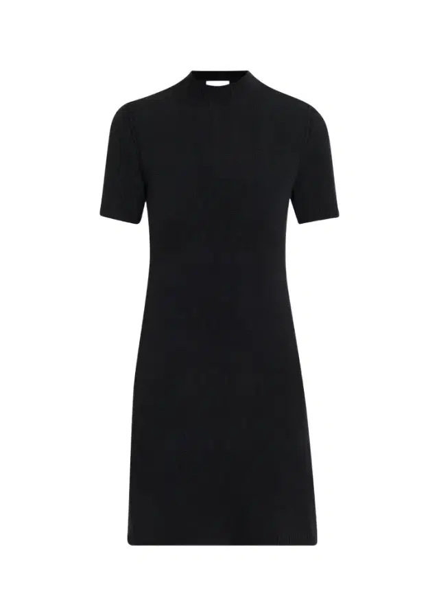 Burberry Cassidy Short-Sleeve Cashmere Button-Shoulder Mini Dress