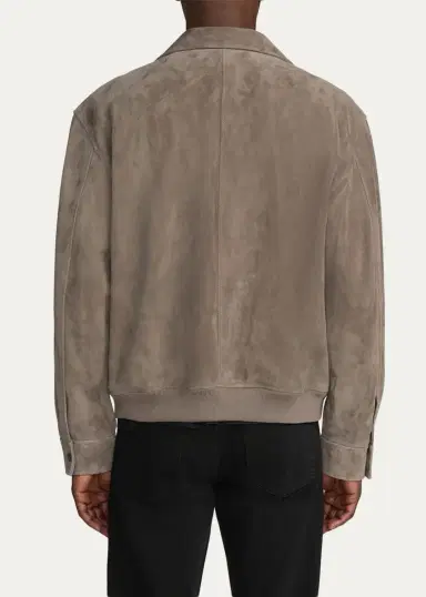 Frame Men's Suede Full-Zip Bomber Jacket | Thumbnail 3