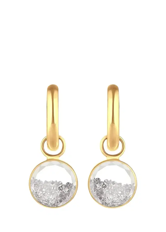MORITZ GLIK Diamond Shaker Huggie Earrings in 18k Gold
