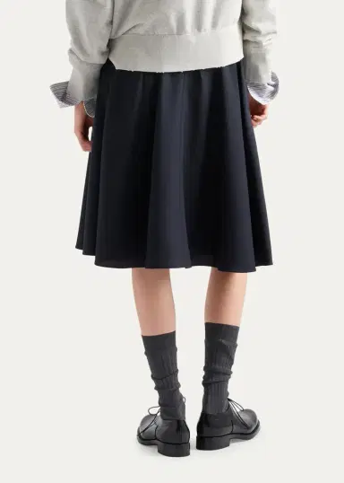 Prada Wool-Mohair Knee-Length Skirt | Thumbnail 3