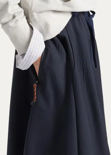 Prada Wool-Mohair Knee-Length Skirt | Thumbnail 4