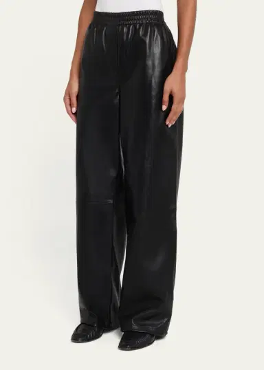 Simkhai Corrine Leather Pull-On Pants | Thumbnail 4