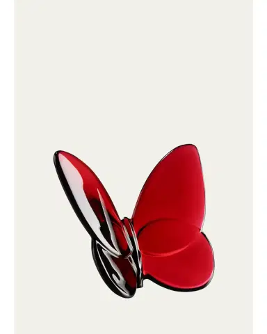 Baccarat 2.5" Lucky Crystal Red Butterfly | Thumbnail 1