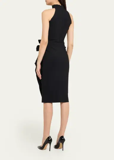 Chiara Boni La Petite Robe Sleeveless Halter Ruched Dress | Thumbnail 3 Chiara Boni La Petite Robe Sleeveless Halter Ruched Dress | Thumbnail 3