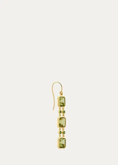 Ileana Makri 18K Sofia Lemon Topaz Drop Earrings with Chrome Diopside | Thumbnail 2 Ileana Makri 18K Sofia Lemon Topaz Drop Earrings with Chrome Diopside | Thumbnail 2