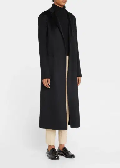 Adam Lippes Zibelline Open-Front Cashmere Midi Coat | Thumbnail 3