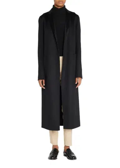 Adam Lippes Zibelline Open-Front Cashmere Midi Coat | Thumbnail 1