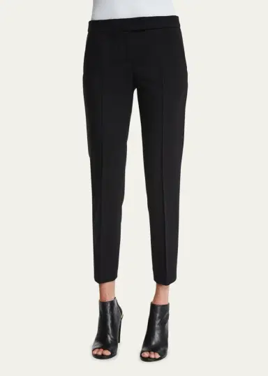 Akris punto Frankie Slim-Leg Ankle Pants, Black | Thumbnail 2 Akris punto Frankie Slim-Leg Ankle Pants, Black | Thumbnail 2