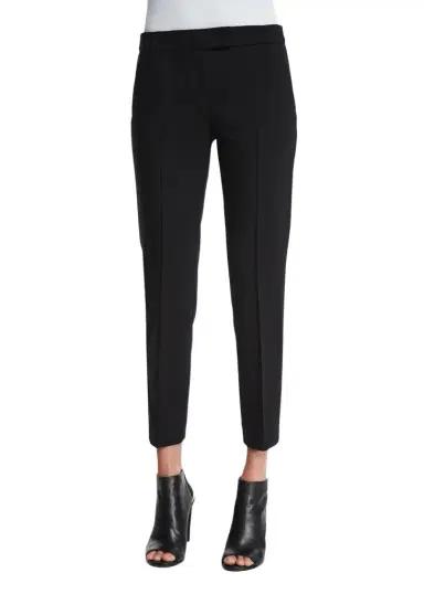 Akris punto Frankie Slim-Leg Ankle Pants, Black | Thumbnail 1 Akris punto Frankie Slim-Leg Ankle Pants, Black | Thumbnail 1