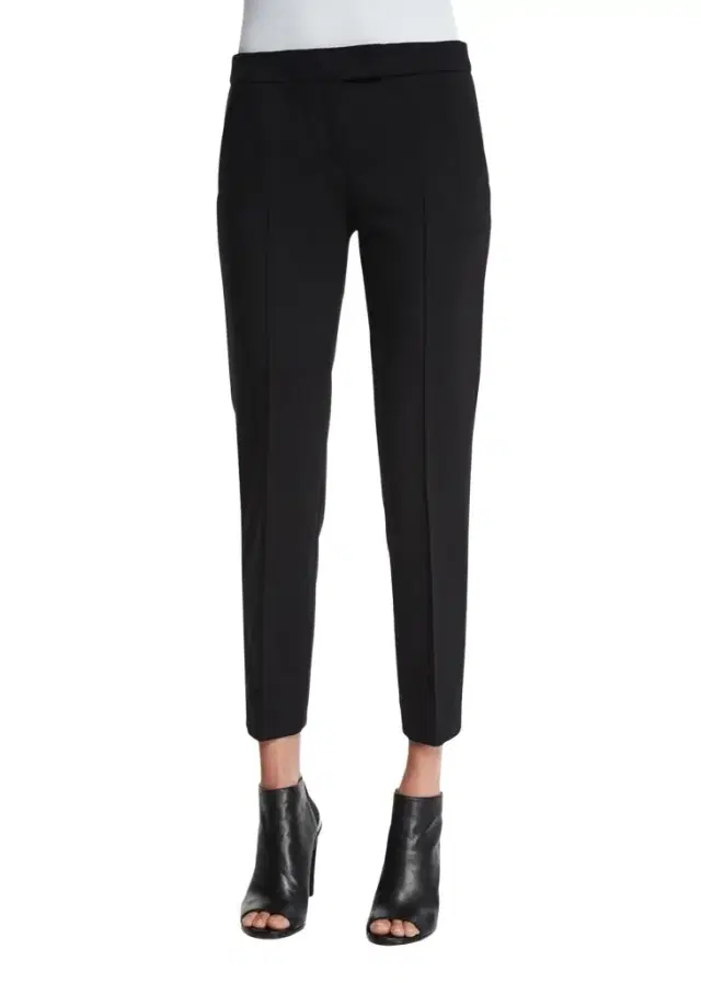 Akris punto Frankie Slim-Leg Ankle Pants, Black