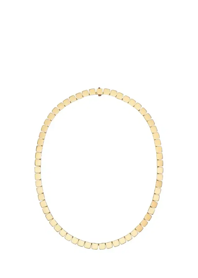 Ileana Makri 18K Yellow Gold Medium Tile Necklace