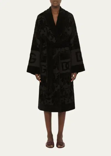 Dolce & Gabbana DG Logo Jacquard Bathrobe | Thumbnail 2