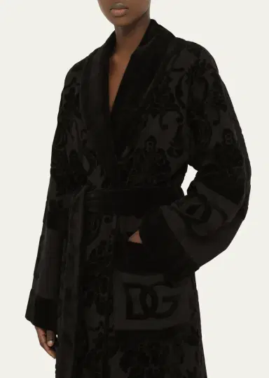 Dolce & Gabbana DG Logo Jacquard Bathrobe | Thumbnail 4