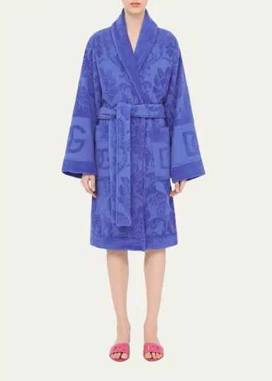 Dolce & Gabbana DG Logo Jacquard Bathrobe | Thumbnail 5
