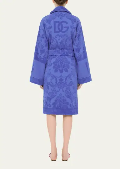 Dolce & Gabbana DG Logo Jacquard Bathrobe | Thumbnail 6