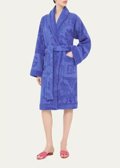 Dolce & Gabbana DG Logo Jacquard Bathrobe | Thumbnail 7