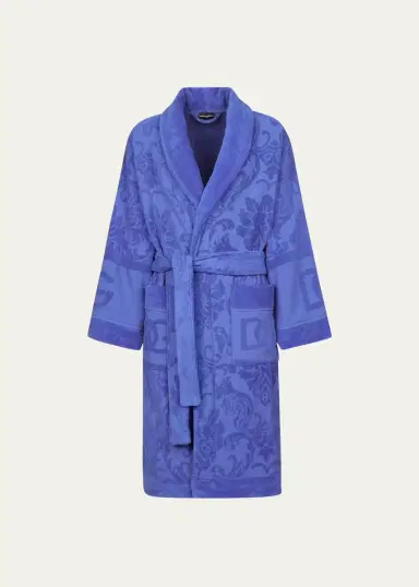 Dolce & Gabbana DG Logo Jacquard Bathrobe | Thumbnail 9
