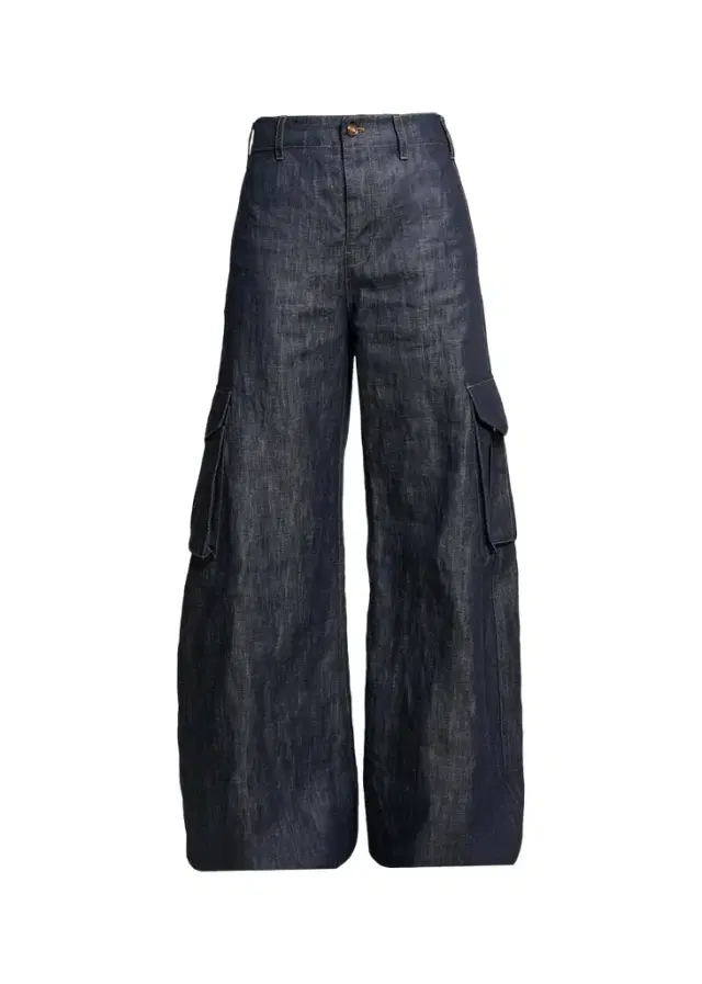 Gabriela Hearst Eos Cotton-Linen Sculptural Flared Cargo Pants