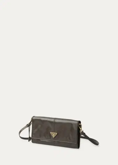 Prada Leather Wallet with Shoulder Strap | Thumbnail 6