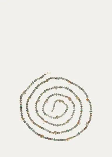 Ileana Makri 18K Grey Sapphire Beaded Long Necklace, 60"L | Thumbnail 3