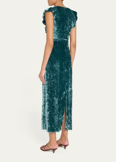 Ulla Johnson Astra Velvet V-Neck Dress | Thumbnail 3