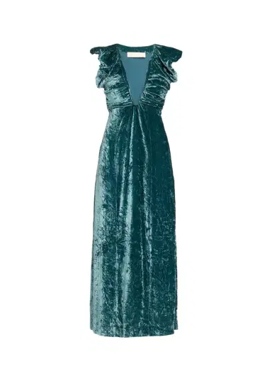 Ulla Johnson Astra Velvet V-Neck Dress | Thumbnail 1