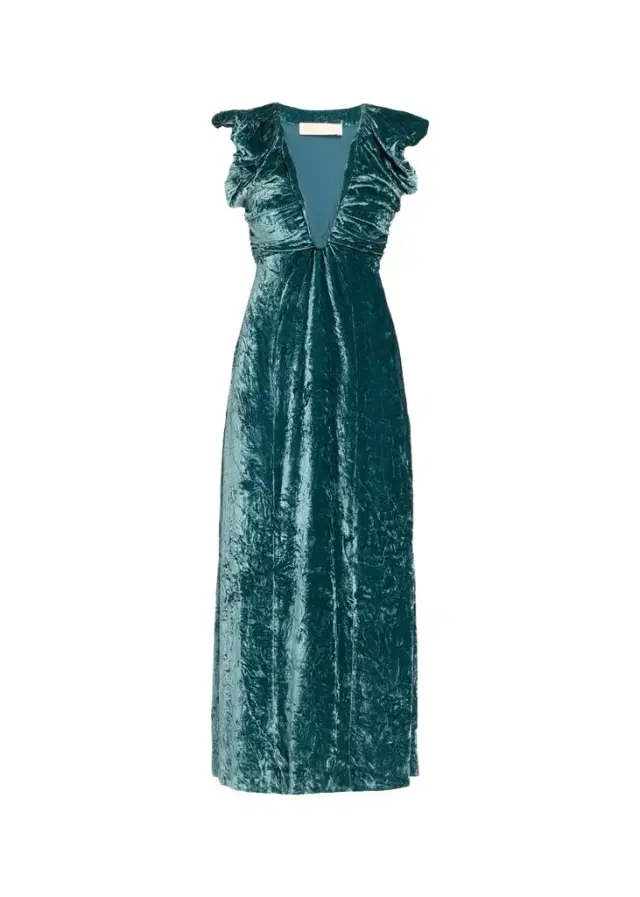 Ulla Johnson Astra Velvet V-Neck Dress