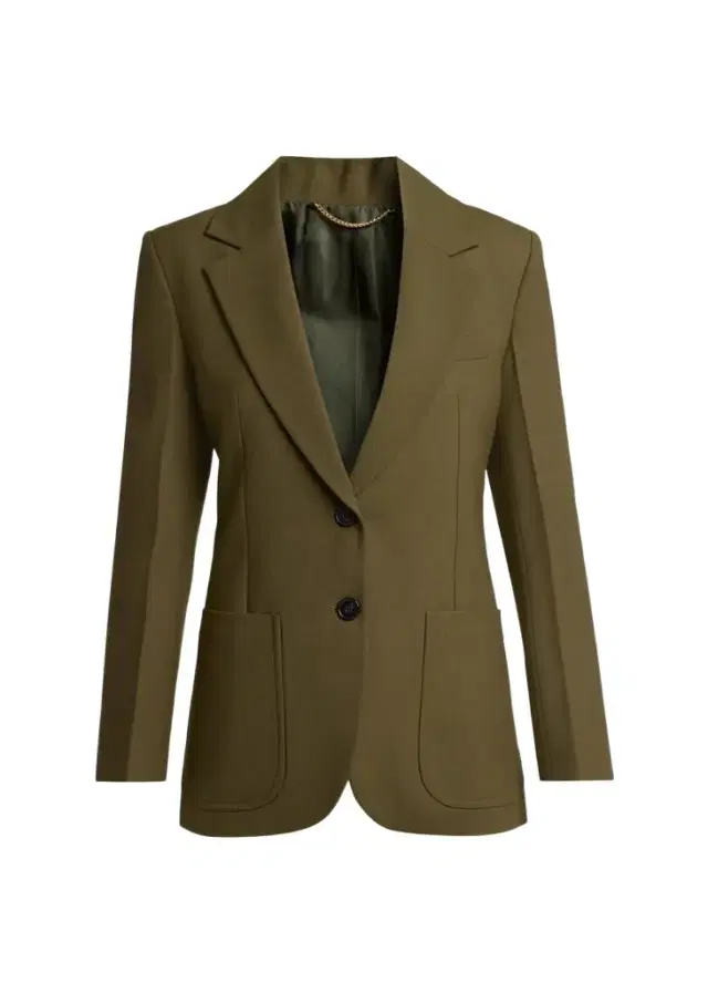 Victoria Beckham Katherine Patch Pocket Wool Single-Breasted Jacket