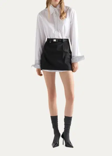 Prada Belted Mini Skirt | Thumbnail 2 Prada Belted Mini Skirt | Thumbnail 2