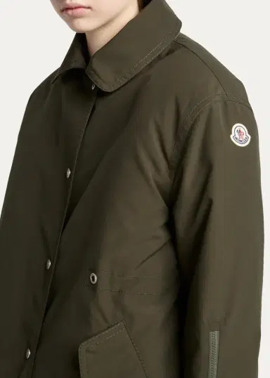 Moncler Halicte Long Down Parka with Faux Fur | Thumbnail 5