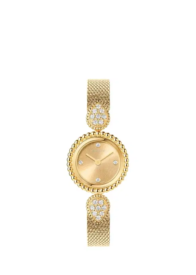 Boucheron Serpent Boheme 18K Yellow Gold Bracelet Watch with Diamonds, 23mm