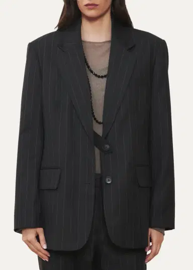 WE-AR4 The Diana Pinstriped Single-Breasted Blazer | Thumbnail 4 WE-AR4 The Diana Pinstriped Single-Breasted Blazer | Thumbnail 4