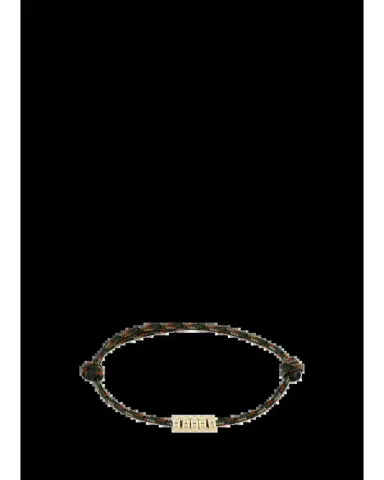 Zoë Chicco 14K Gold Rondelle Bead Paracord Bracelet, Brown | Thumbnail 2