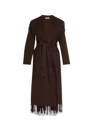 Simkhai Carrie Fringe Wool Long Coat | Thumbnail 1
